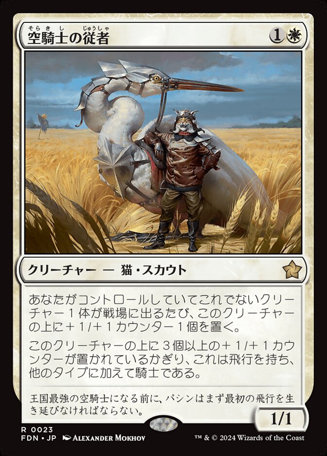 空騎士の従者/Skyknight Squire [FDN] 白R商品画像