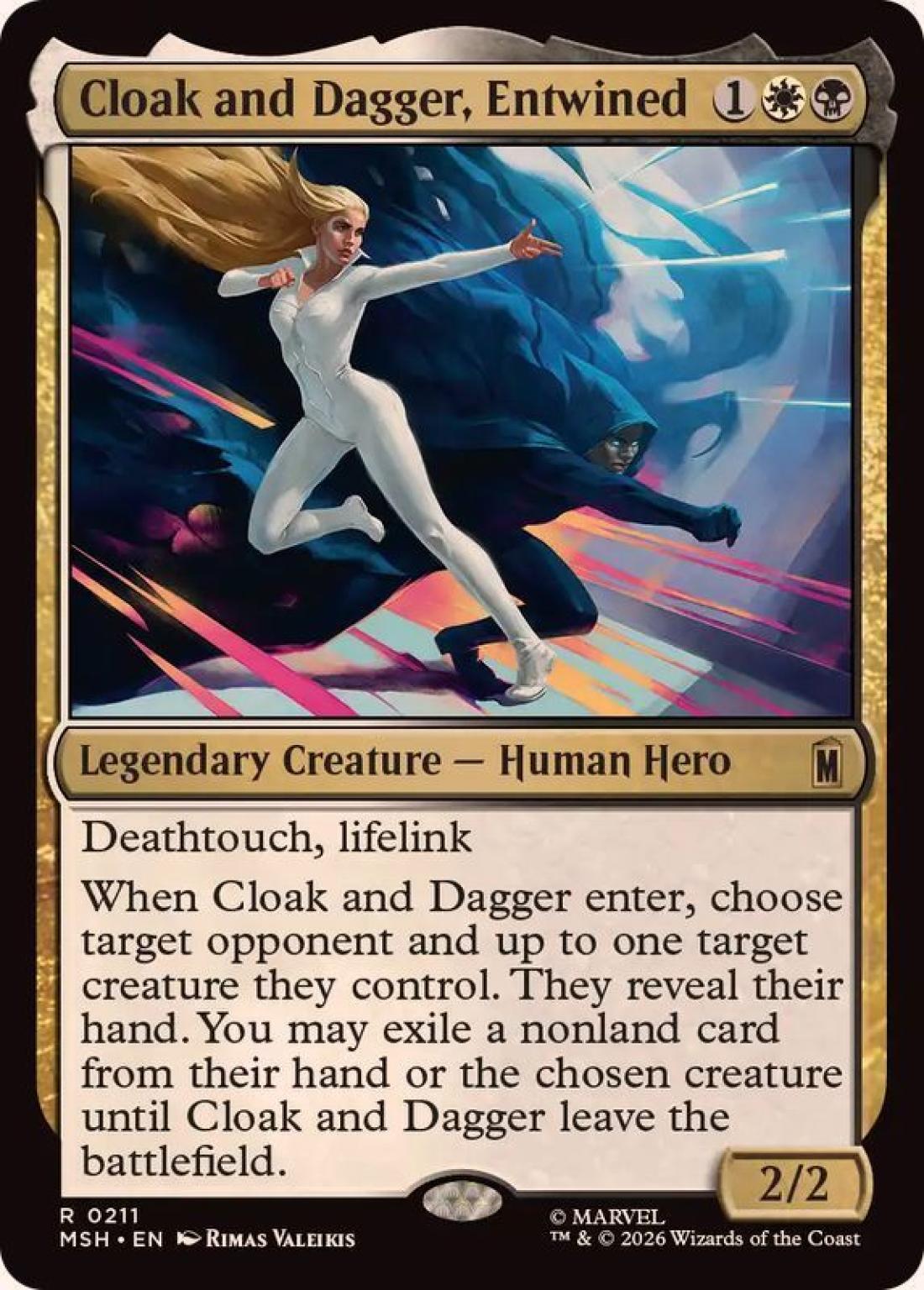 【Foil】絡み合う絆、クロークとダガー/Cloak and Dagger, Entwined [MSH] 白黒R商品画像