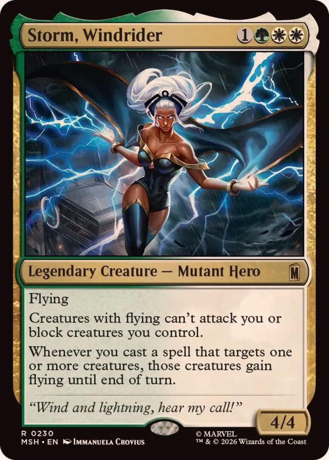 【Foil】ウィンドライダー、ストーム/Storm, Windrider [MSH] 白緑R商品画像