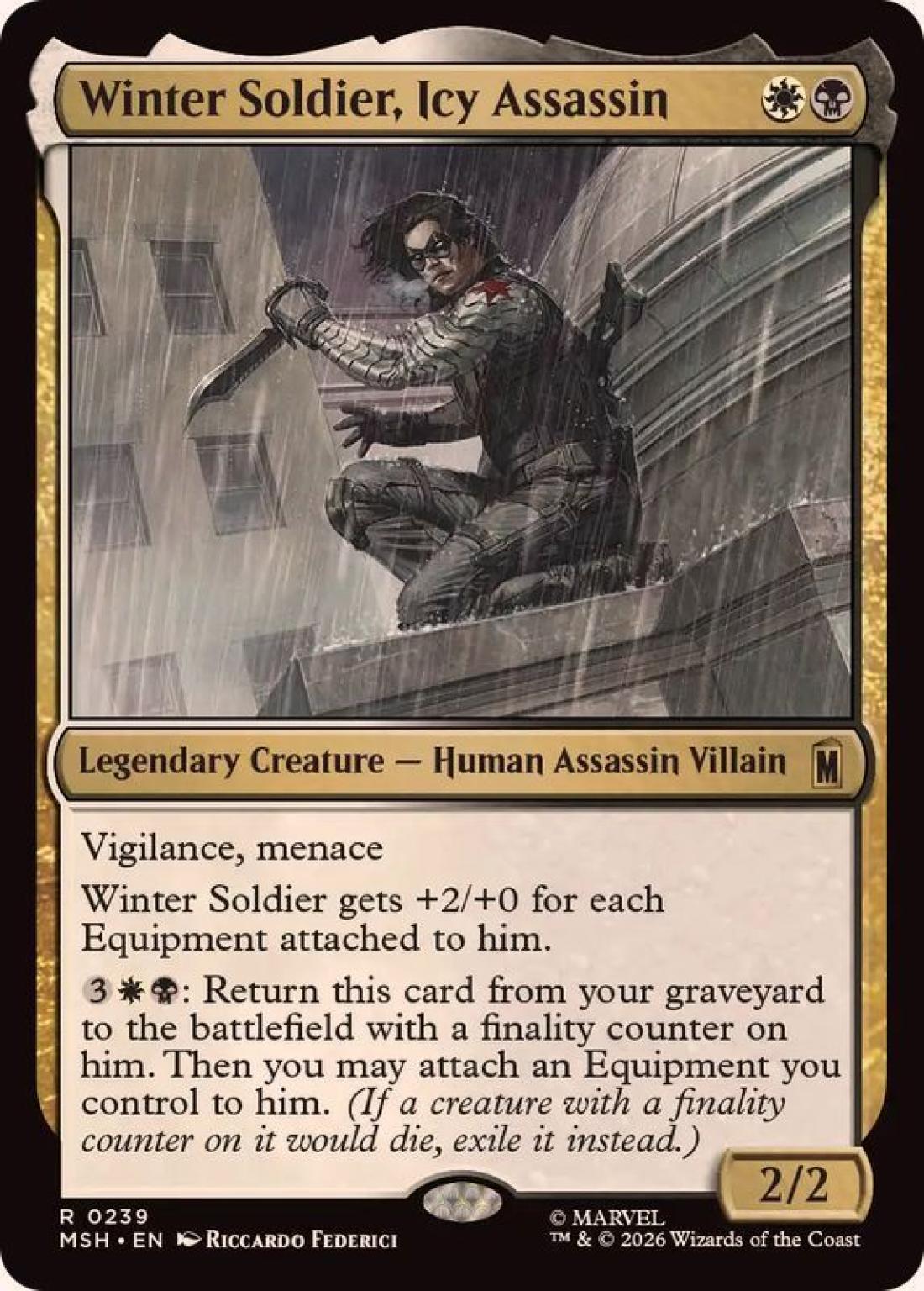 冷徹な暗殺者、ウィンター・ソルジャー/Winter Soldier, Icy Assassin [MSH] 白黒R商品画像