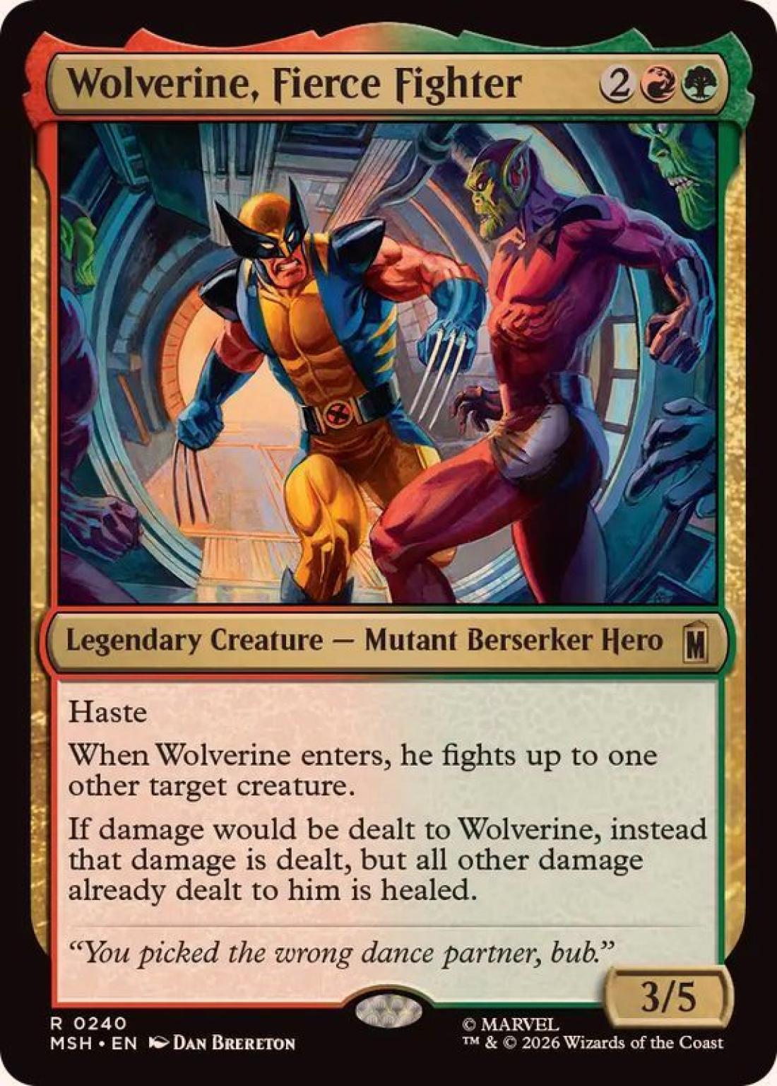 獰猛な戦士、ウルヴァリン/Wolverine, Fierce Fighter [MSH] 緑赤R商品画像
