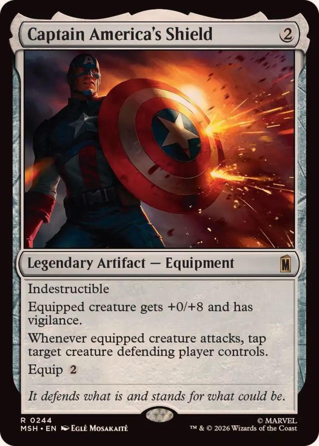 【Foil】キャプテン・アメリカの盾/Captain America's Shield [MSH] 無色R商品画像
